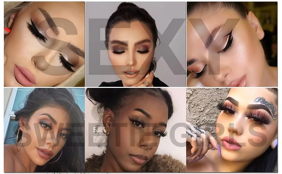 Magic Eyelashes with Eyeliner Magic Eyelashes and Self adhesive Eyeliner Kit 6 Pairs 2021 Upgraded Reusable Mink Lashes Dramatic Look No Glue Needed (Magic Glitter Pearl B) - magic eyeliner self adhesive eyeliner magic eyeliner clear magic eyeliner pen magic eyeliner kit