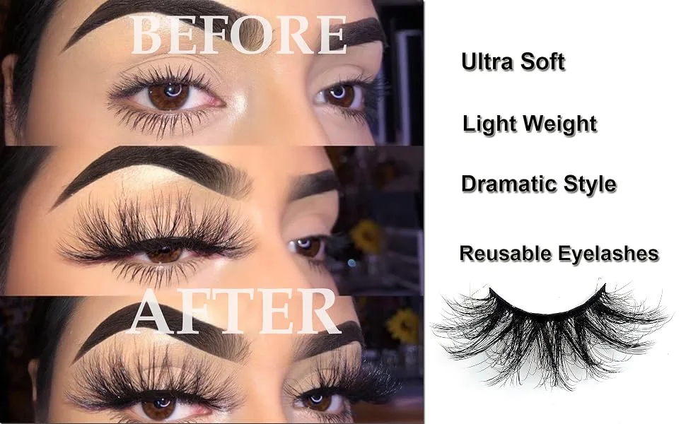 Magic Eyelashes with Eyeliner Magic Eyelashes and Self adhesive Eyeliner Kit 6 Pairs 2021 Upgraded Reusable Mink Lashes Dramatic Look No Glue Needed (Magic Glitter Pearl B) - mink lashes mink lashes 25 mm mink lashes mink lashes faux mink lashes mink lashes 25mm mink lashes