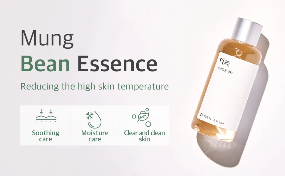 mixsoon Mung Bean Seed Essence 3.38 fl oz / 100ml - moisturizing hydrating bean seed essence facial soothing natural organic skin care korean beauty