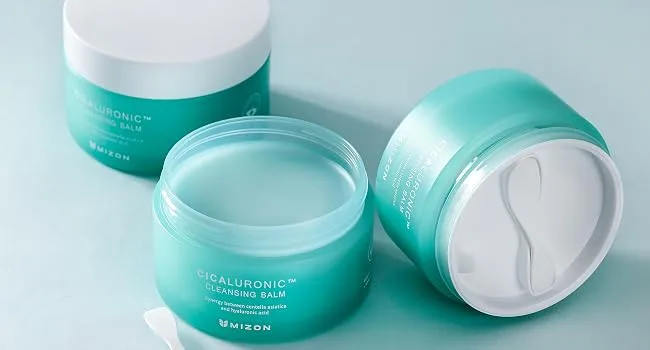 MIZON Cicaluronic Cleansing Balm Makeup Remover Centella Asiatica Hyaluronic Acid One Step Cleansing (2.7 fl oz) - cica cleansing balm