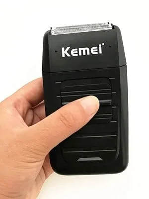 KEMEI Men's Reciprocating Cordless Razor Electric Rechargeable Razor Precision Beard Sideburn Trimmer Razors Twin Blade Multifunction Grooming Razor - KM-1102