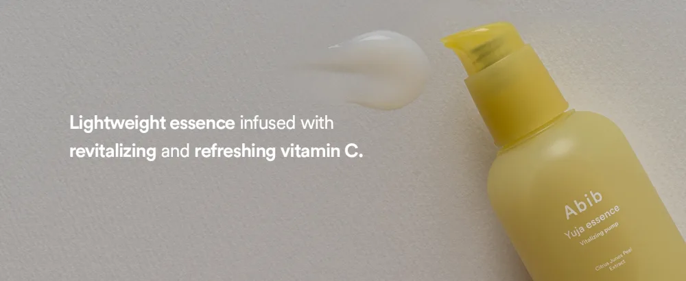 Abib Yuja Essence Vitalizing Pump 1.69 fl oz / 50ml I Revitalizing Blemish Redness Spot Care Vitamin C Essence - yuja vitalizing essence