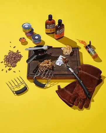 Man Crates Beard Wrangler Mini Crate - Includes Beard Shampoo Beard Balm Grooming Oil Beard Brush - 100% Natural Oils - Unique Gift for Men - pit master