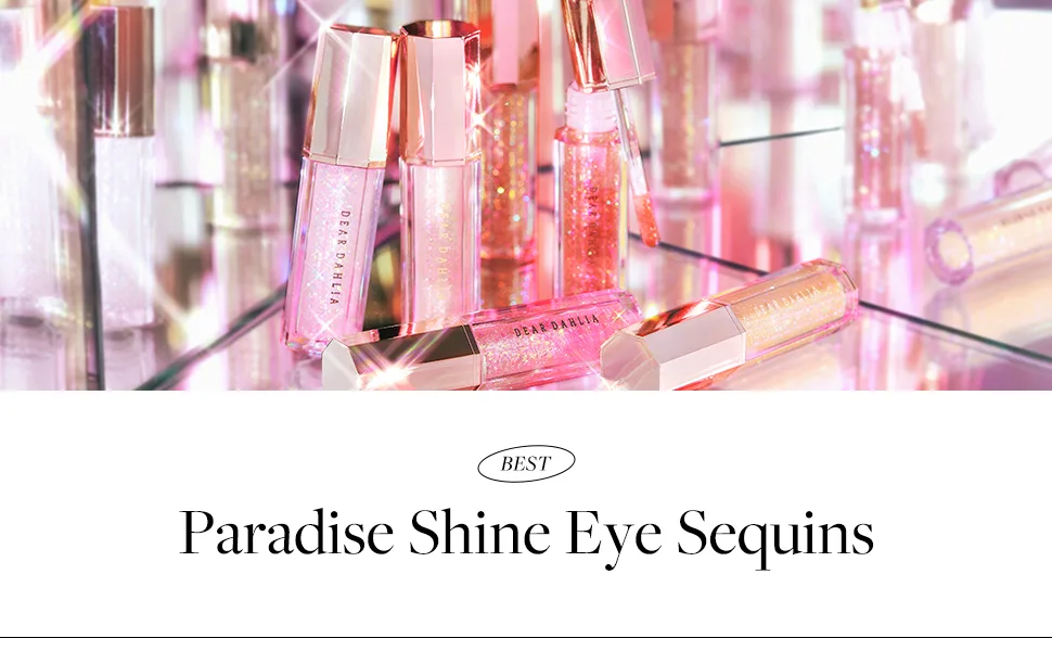 DEARDAHLIA Paradise Shine Eye Sequins DIVA Long Lasting Liquid Eyeshadow Glitter Gloss High Shine Pearl Lightweight Minimal Fallout 0.14 Oz - PARADISE SHINE EYE SEQUINS
