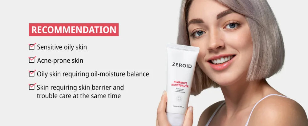 ZEROID Pimprove Moisturizer Korean Dermocosmetic | Hyaluronic Acid | Skin Barrier | 100ml (3.38 fl oz.) - ZEROID Pimprove Moisturizer