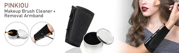 Pinkiou Makeup Brushes Color Removal Cleaner Sponge + Switch Armband Cleaner Arm Sponge 2 in 1 Set - product information 7