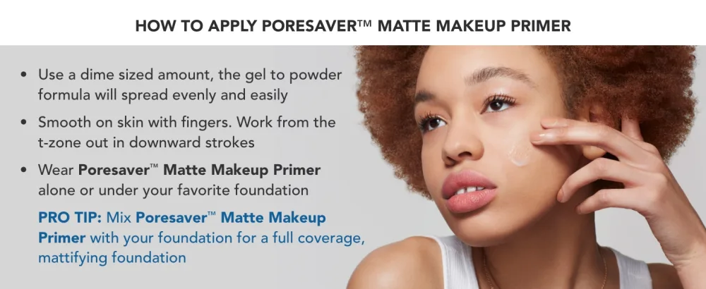 Dermablend Poresaver Matte Primer Face Makeup for Oily Skin Lightweight Pore Minimizing & Blurring Face Primer 24HR Wear 1.0 Fl. Oz. - Poresaver How to
