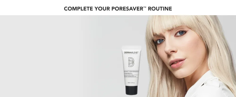 Dermablend Poresaver Matte Primer Face Makeup for Oily Skin Lightweight Pore Minimizing & Blurring Face Primer 24HR Wear 1.0 Fl. Oz. - Poresaver Routine