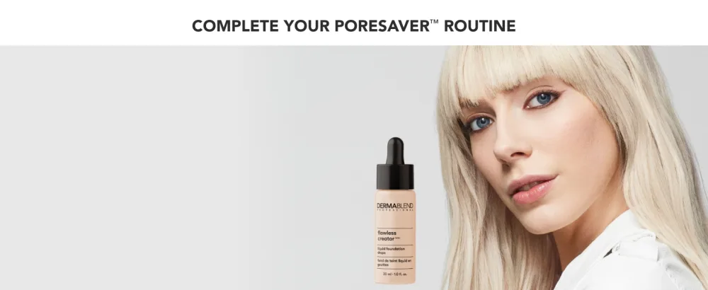 Dermablend Poresaver Matte Primer Face Makeup for Oily Skin Lightweight Pore Minimizing & Blurring Face Primer 24HR Wear 1.0 Fl. Oz. - Poresaver Routine