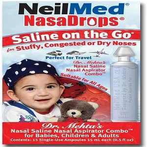 Neil Med NASA Drops Saline Vials, 15 Single-Use Ampoules, 0.5 Fl Oz - product information 2