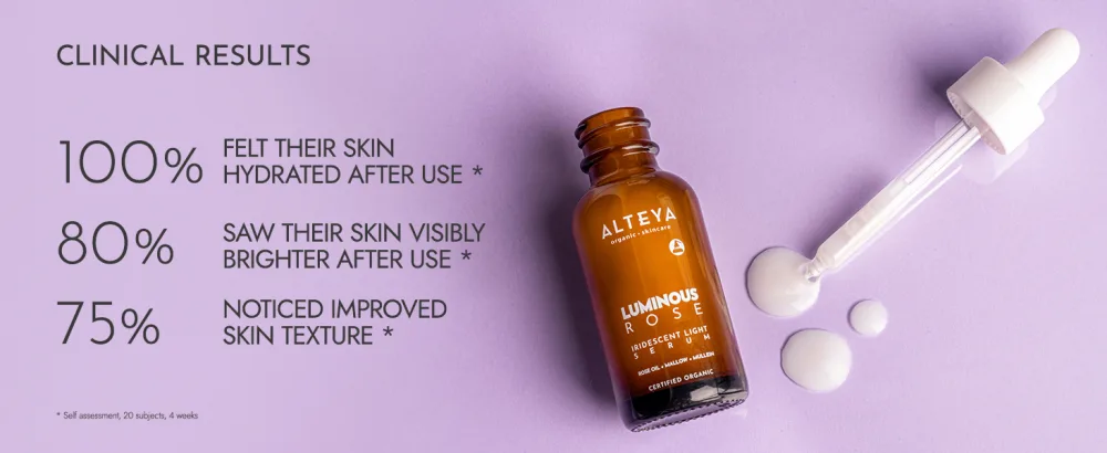 Alteya Organics Luminous Rose Iridescent Light Serum 1Fl Oz/ 30mL - serum