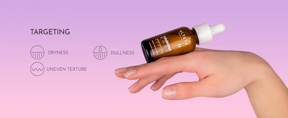 Alteya Organics Luminous Rose Iridescent Light Serum 1Fl Oz/ 30mL - serum