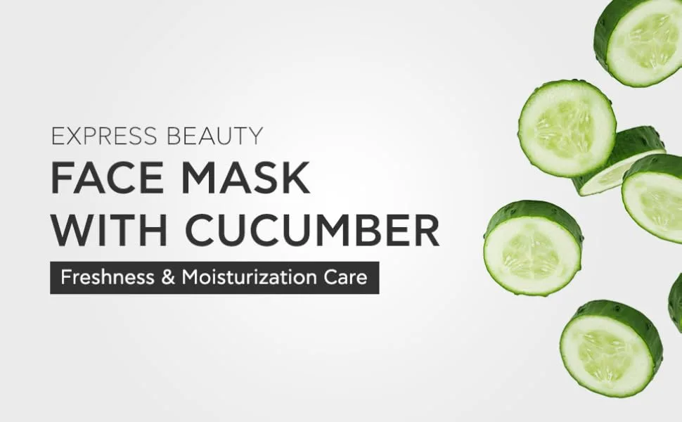 APIVITA Express Beauty Face Mask with Cucumber - Moisturizing & Nourishing Face Mask 12 Masks Included - freshness