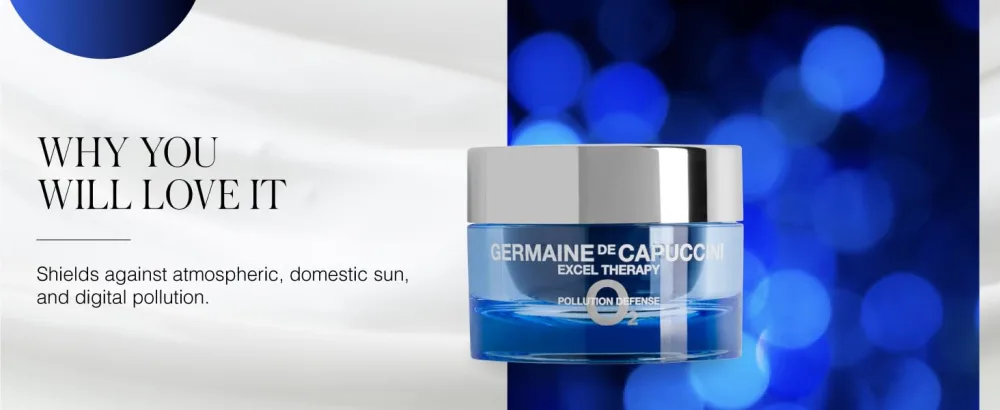Germaine de Capuccini - Excel Therapy O2 I Anti-Pollution Oxygenating Cream - Anti-Aging Moisturizing Cream - Defends the skin against pollution - UV - Blue Light - 50 ml - Germaine de Capuccini Excel Therapy O2, shield skin from pollution
