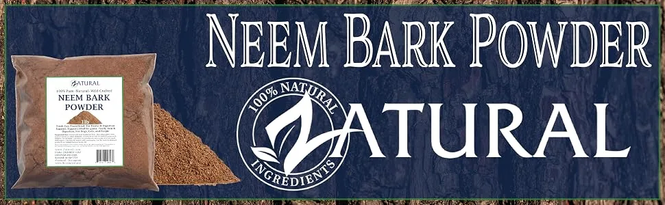 Neem Bark Powder 16ounce-Dental and Digestion Support-Tooth Powder-Pure Neem Bark Powder - Neem Bark Tooth Powder