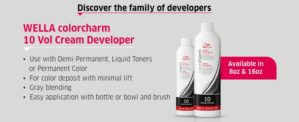COLORCHARM Cream Hair Color Developer | 40 Volume |For Optimal Gray Blending and Rich| Multi-Dimensional End Results|3.6 Fl Oz - 10 Vol Cream Developer