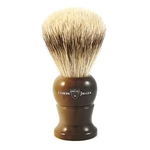 Edwin Jagger 1EJ282 Medium Super Badger Shaving Brush Imitation Light Horn for use with Shaving Cream or Soap for Men - Edwin Jagger 1EJ282 Medium Super Badger Shaving Brush