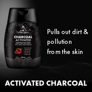 UrbanGabru Charcoal Face Wash with Apple Cider Vinegar for Pimple/Acne control and clear Glowing Skin - UrbanGabru