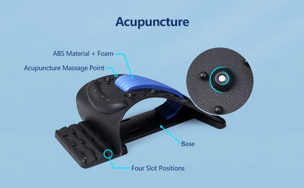 Neck Stretcher for Neck Pain Relief, Upper Back and Shoulder Relaxer for Muscle Relax and Spine Alignment, Cervical Traction Device Adjustable 4 Level (Green) - Cervical Traction Device With Acupuncture Massage Point