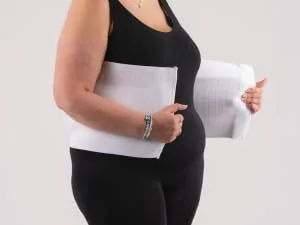 4 Panel 12" high Plus Size Post Surgery Abdominal Binder Fits 30" to 45" Waist S/M (30" to 45") - 4 panel binder comfort