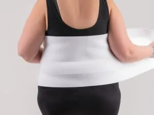 4 Panel 12" high Plus Size Post Surgery Abdominal Binder Fits 30" to 45" Waist S/M (30" to 45") - Abdominal binder closeup