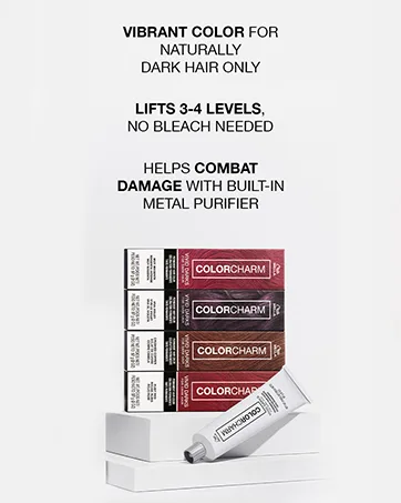COLORCHARM Paints Semi-Permanent Hair Dye for Temporary Hair Color Intermixable Shades 2 oz Red - COLORCHARM