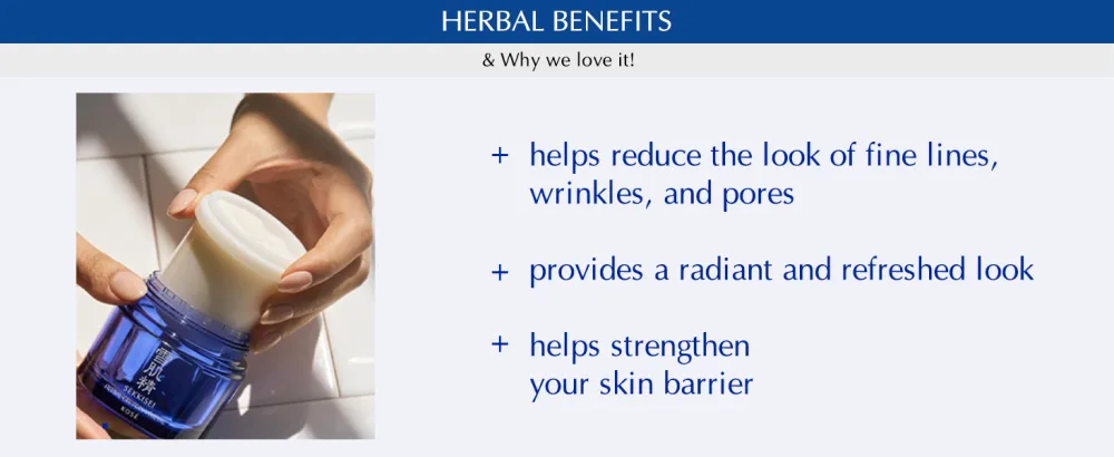 SEKKISEI Herbal Gel REFILL Pod Multi-Purpose 6-in-1 Benefits Hydrating Gel Moisturizer & Mask 2.8 Ounce - herbal benefits