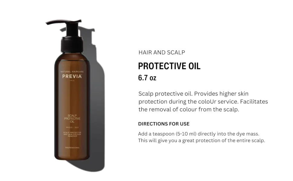 Previa Scalp Protective Oil - Professional Scalp Protector and Skin Color Remover (6.7 oz) - PROTCETIVE OIL
