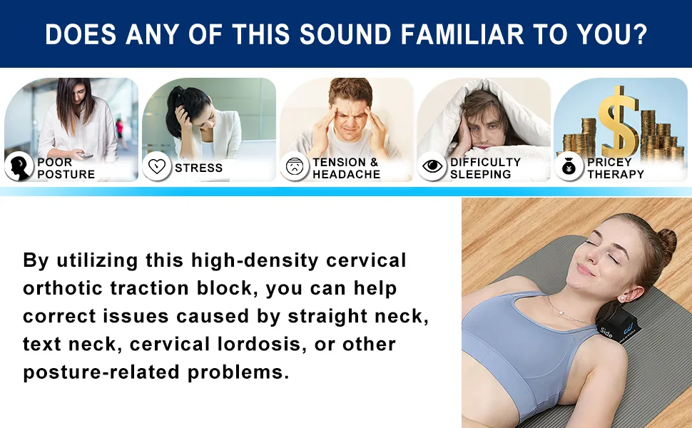 Neck and Shoulder Relaxer, Neck Stretcher Chiropractic Pillows for Pain Relief, Cervical Traction Device for Cervical Spine Alignment. - Neck Alignment Cervical Traction Device Neck Stretcher Chiropractic Pillow NECK PAIN HEADACHE
