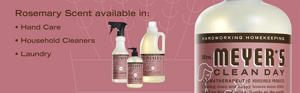 MRS. MEYER'S CLEAN DAY Hand Soap Made with Essential Oils Biodegradable Formula Rosemary 12.5 fl. oz - Rosemary scent available in hand care, household cleaners, laundry