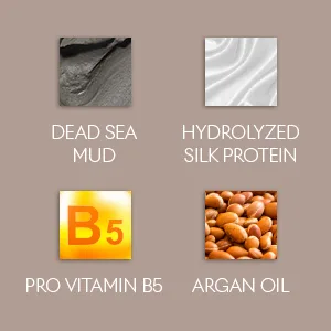 SEACRET Hair Conditioner - HydraMud Vitalize Mud Conditioner with Dead Sea Minerals & Argan Oil - Ingredients