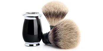 M HLE KOSMO Black Fine Badger Shaving Brush - shaving brushes