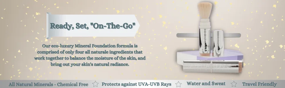 Minerals on the Go - (Dispensing Brush w/Loose Foundation) in Honey - Ready Set On the Go