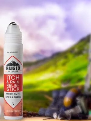 Rugid Itch & pain Relief Stick for Bug Bites Stings Poison Oak & Ivy Cuts Scrapes & Burns 0.67 Fl. Oz - itch stick for cuts scrapes burns sunburns