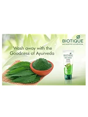 Biotique Advanced Ayurveda Bio Neem Purifying Face Wash for All Skin Types 150ml I 5.07 Fl. Oz. - product information 1