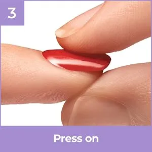 KISS imPRESS No Glue Mani Press-On Nails Design 'Ballerina' Neutral/green Medium Size Coffin Shape Includes 30 Nails Prep Pad Instructions Sheet 1 Manicure Stick 1 Mini File - image