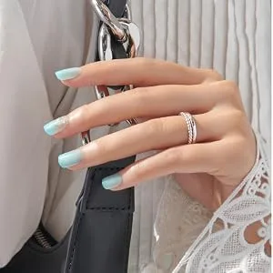 KISS imPRESS No Glue Mani Press-On Nails Design 'As It Was' Neutral/green Medium Size Almond Shape Includes 30 Nails Prep Pad Instructions Sheet 1 Manicure Stick 1 Mini File - image