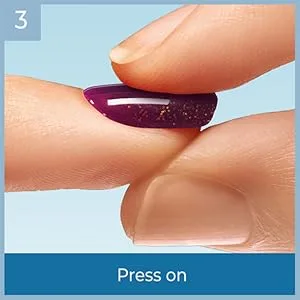 KISS imPRESS No Glue Mani Press-On Nails Color FX 'Connection' Light White Short Size Squoval Shape Includes 30 Nails Prep Pad Instructions Sheet 1 Manicure Stick 1 Mini File - image