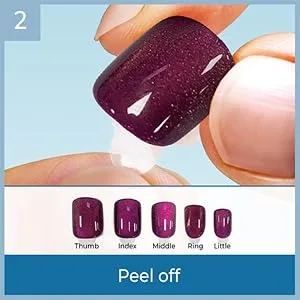 KISS imPRESS No Glue Mani Press-On Nails Color FX 'Connection' Light White Short Size Squoval Shape Includes 30 Nails Prep Pad Instructions Sheet 1 Manicure Stick 1 Mini File - image