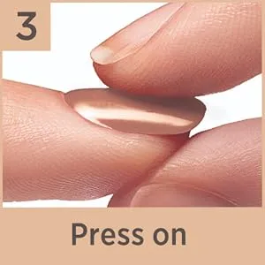 KISS imPRESS No Glue Mani Press-On Nails Color 'Instinct' Light Pink Short Size Squoval Shape Includes 30 Nails Prep Pad Instructions Sheet 1 Manicure Stick 1 Mini File - image