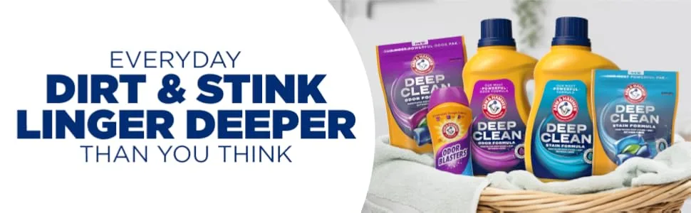 ARM & HAMMER Deep Clean Odor Formula Liquid Laundry Detergent 102 fl oz 68 Loads - ARM &amp;amp; HAMMER Deep Clean Stain Formula