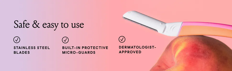 Billie - Dermaplane Starter Kit - Reusable Handle + 3 Refill Blades - Remove Facial Hair + Perfectly Shape Brows - Dermatologist-Approved - Malibu - dermaplaning dermaplaning at home womens face razor womens facial razor dermaplane kit dermaplane