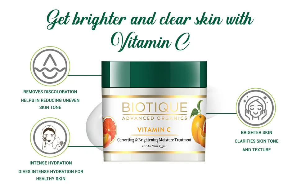 Biotique Vitamin C Correcting Face Cream all Skin Types Vitamin C Moisturizer 50g - product information 4
