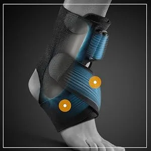 Curad Performance Series Ironman Ankle Support Adjustable with Removable Stays Universal Fit for Mild or Moderate Sprains - CURAD