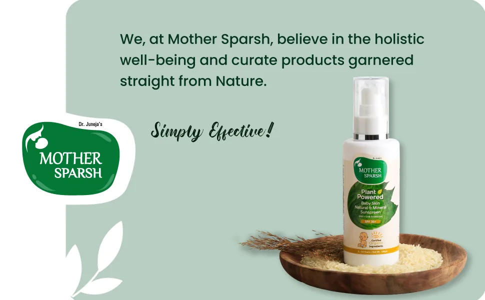 Natural Baby Sunscreen Lotion with Organic Ingredients SPF 30+ Plant derived 95% Bio Based Ingredients - UVA/UVB Protection 100ml - product information 1
