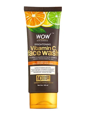 WOW Brightening Vitamin C Face Wash - No Parabens Sulphate Silicones Color & Synthetic Fragrance - 100mL - product information 2