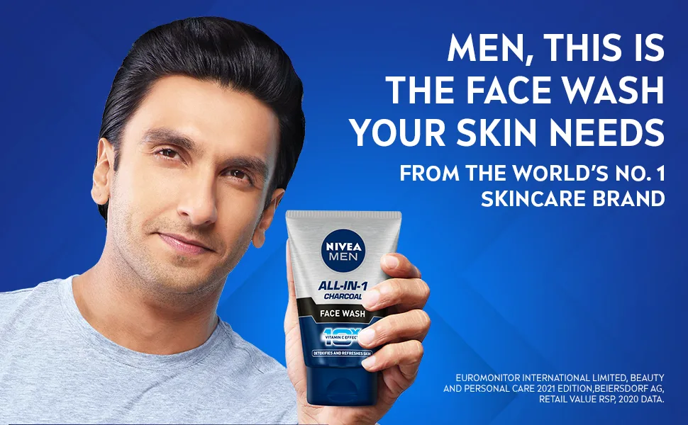 Nivea All in 1 Facewash 10X Whitening Effect With Cooling Menthol 50 Gram Tube - product information 1