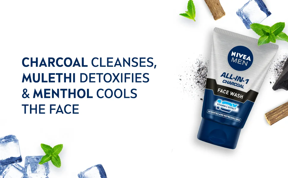Nivea All in 1 Facewash 10X Whitening Effect With Cooling Menthol 50 Gram Tube - product information 2