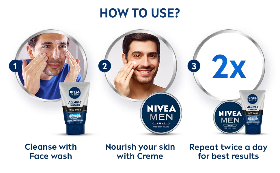 Nivea All in 1 Facewash 10X Whitening Effect With Cooling Menthol 50 Gram Tube - product information 4