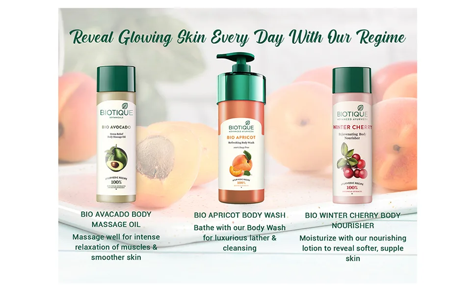 Biotique Bio Apricot Refreshing Body Wash 800ml I 100% Soap Free - product information 4